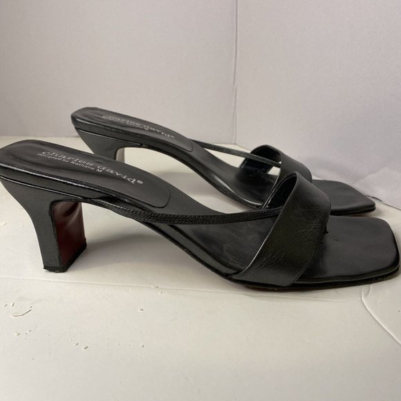 Charles David by Nathalie M Women’s Gray Heel Mule Sandals Size 8.5B Spain READ - Picture 3 of 11